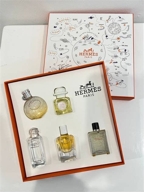 hermes jardin gift set|Hermes miniature perfume gift set.